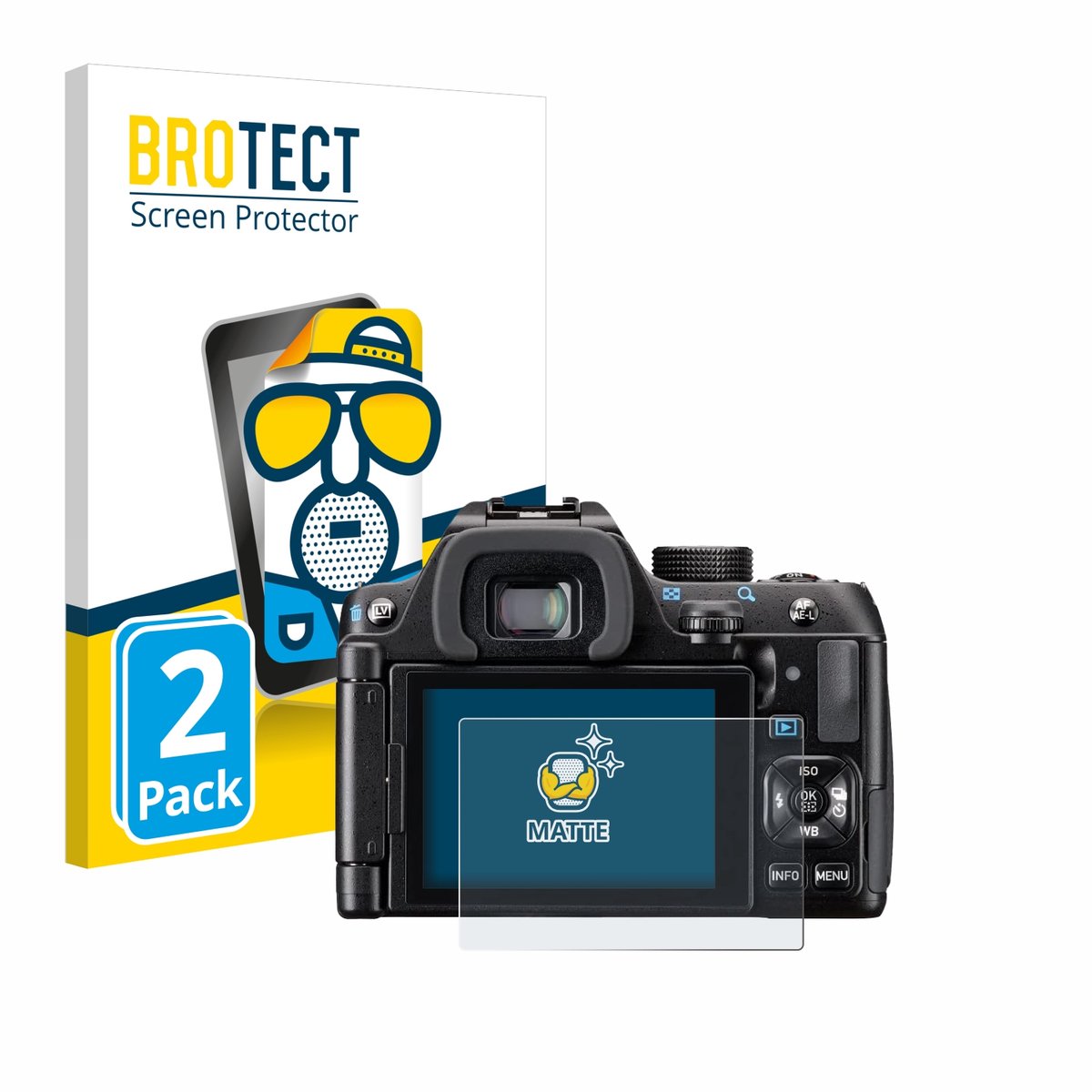 BROTECT - Screenprotector voor Pentax KF - Folie Beschermfolie matte 2 Stuks