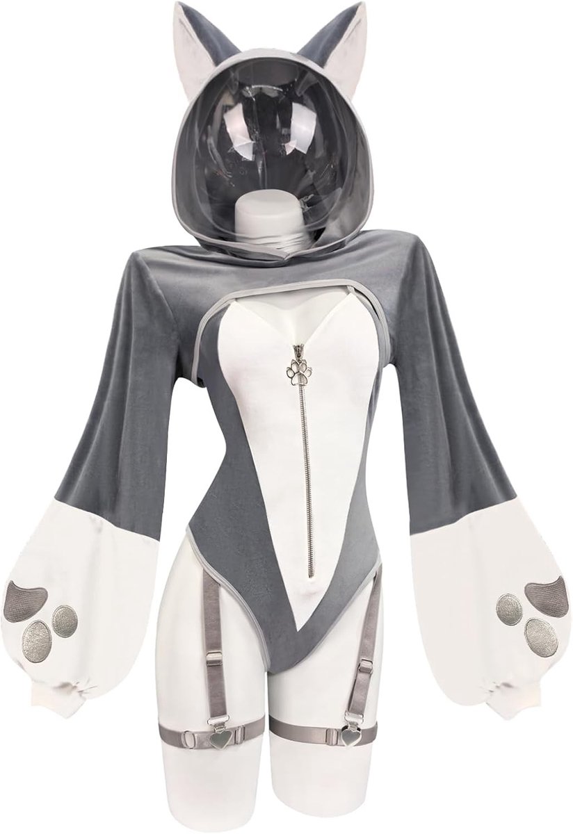Kawaii cosplay anime lingerie voor vrouwen, sexy fox kostuum en bodysuit voor feesten en evenementen