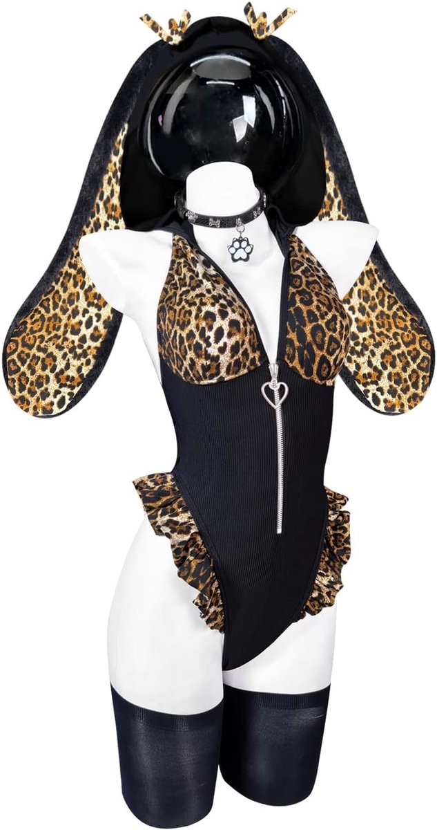 Sexy Leopard Dierenprint Dames Lingerie Bodysuit - Verleidelijke Bikini en Anime Kostuums voor Vrouwen