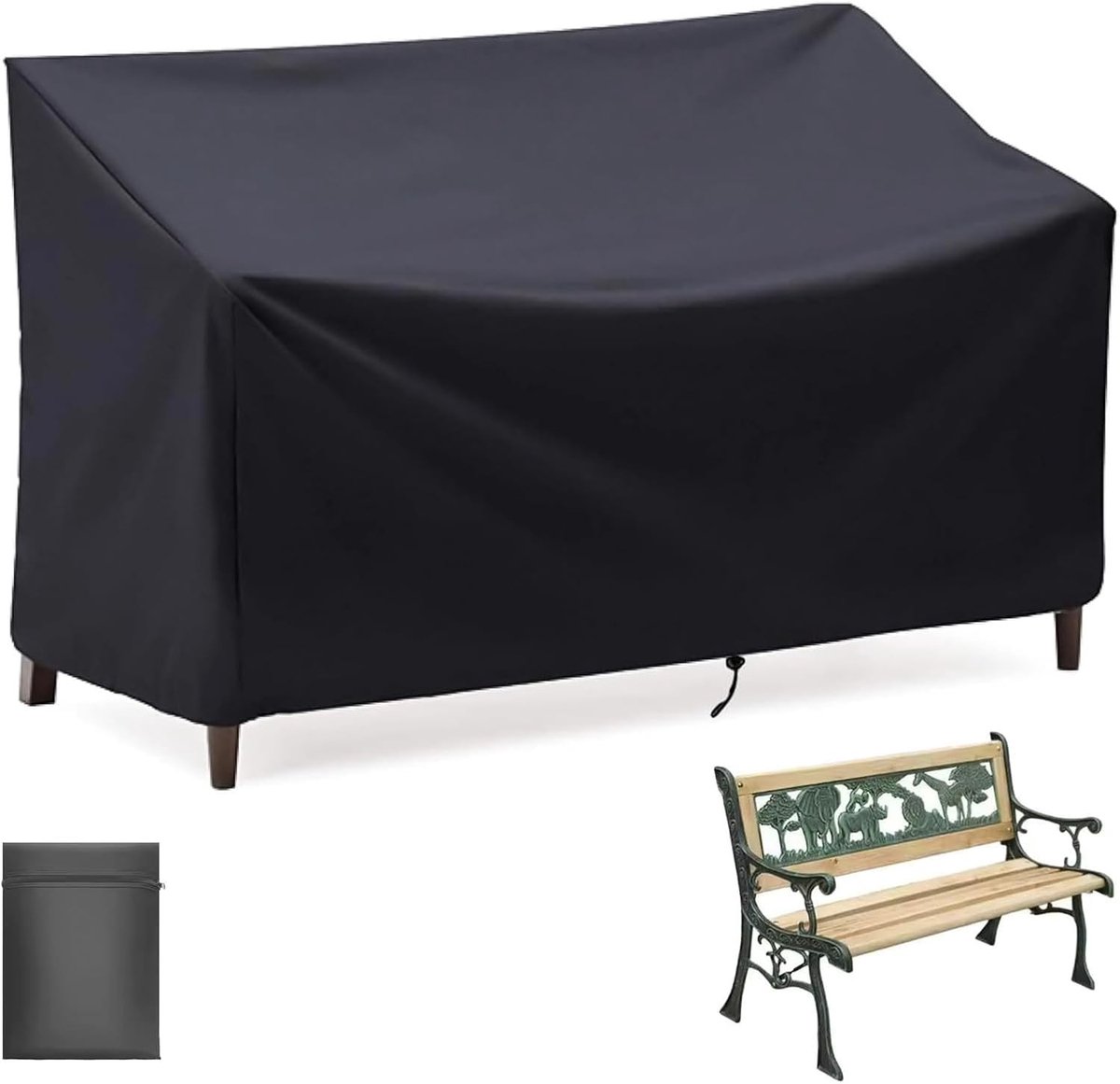 Omgoods - Beschermhoes voor Tuinbank 4-zits - Waterdicht en UV-bestendig