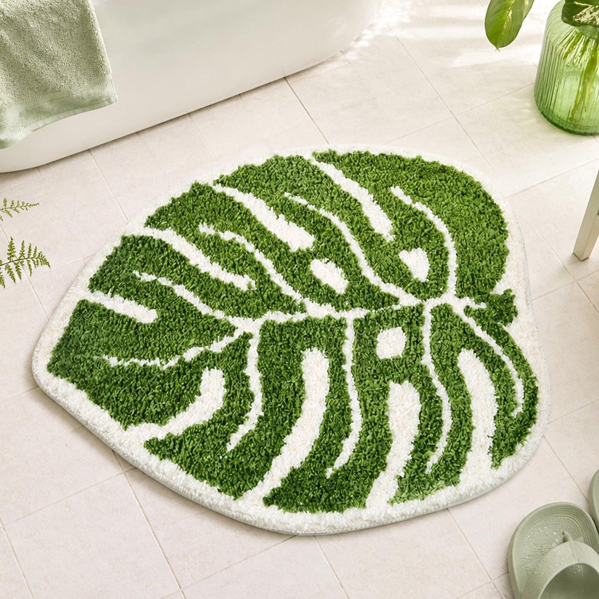Omgoods - Tropische Bananenblad Badmat - Rutschfest en Absorberend