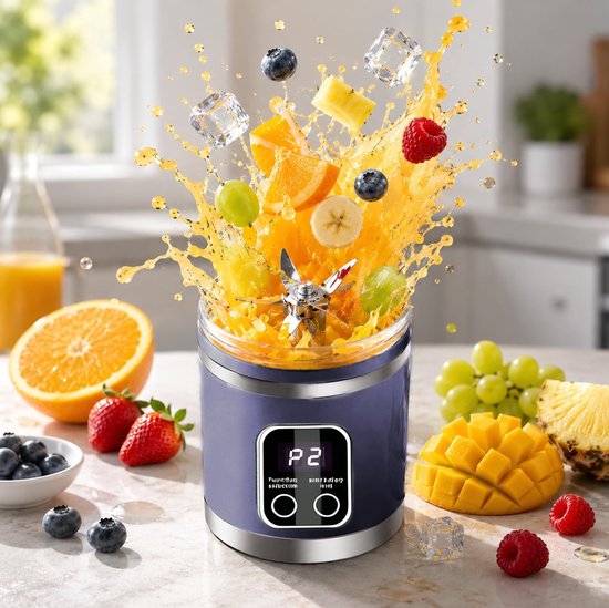 Omgoods - Draagbare Mini Blender met LED-Display en 12 Messen — afbeelding 2