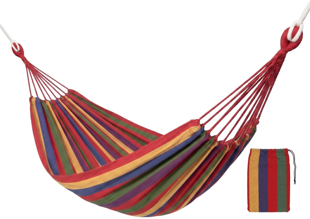 Omgoods - Stevige BOHO-hangmat voor Tuin - Schommel tot 120 kg, 200x100 cm
