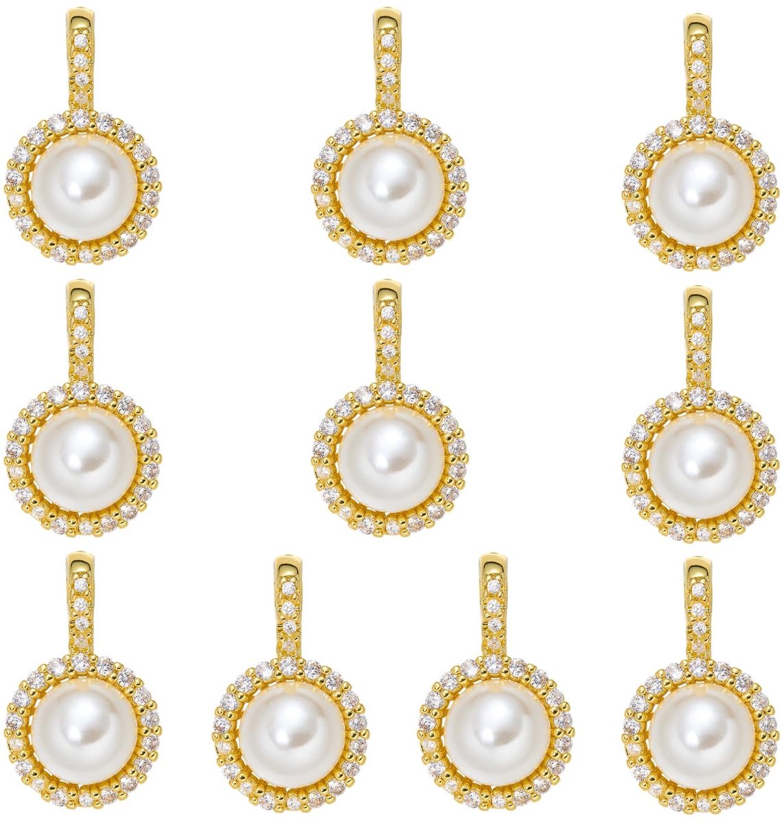 Omgoods - Set van 10 Mini Gouden Kralen voor Sieraden