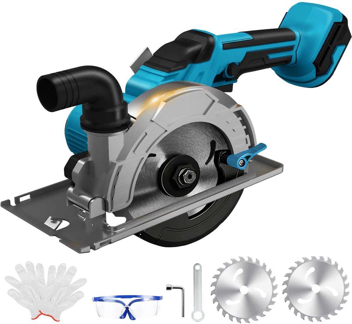 Omgoods - Accu Handcirkelzaag voor Makita 18V, Borstelloos en Compact Ontwerp