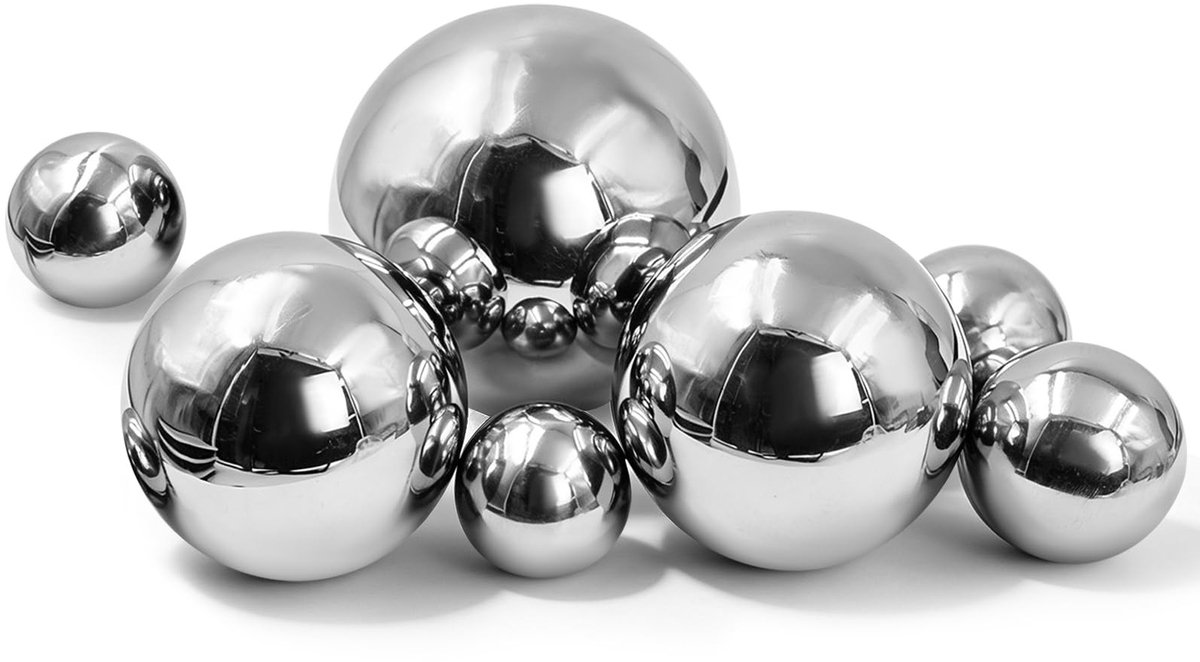 Omgoods - 7-delige Roestvrijstalen Decoratieve Ballen voor Tuin