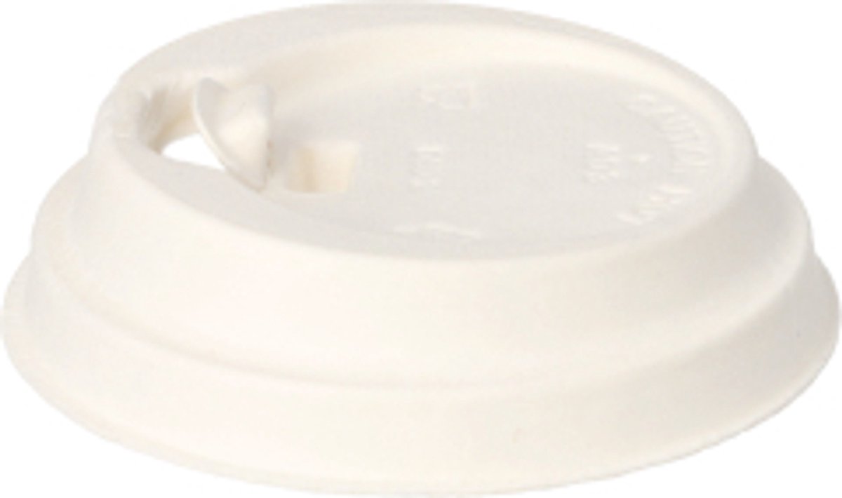 20x 50 Dome Deksel met sluiting Houtvezel pure rond Ø 8 cm · 22 cm wit