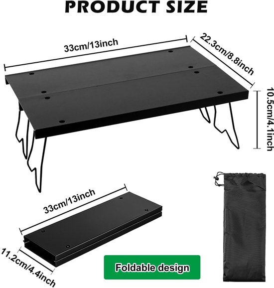 Omgoods - Opvouwbare Campingtafel - Ultralichte Aluminium Tafel voor Outdoor - 33×22×11 cm van Omgoods — afbeelding 2