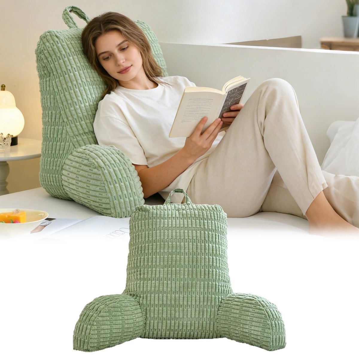 Omgoods - Lezen Kussen met Rugleuning voor Bed en Bank
