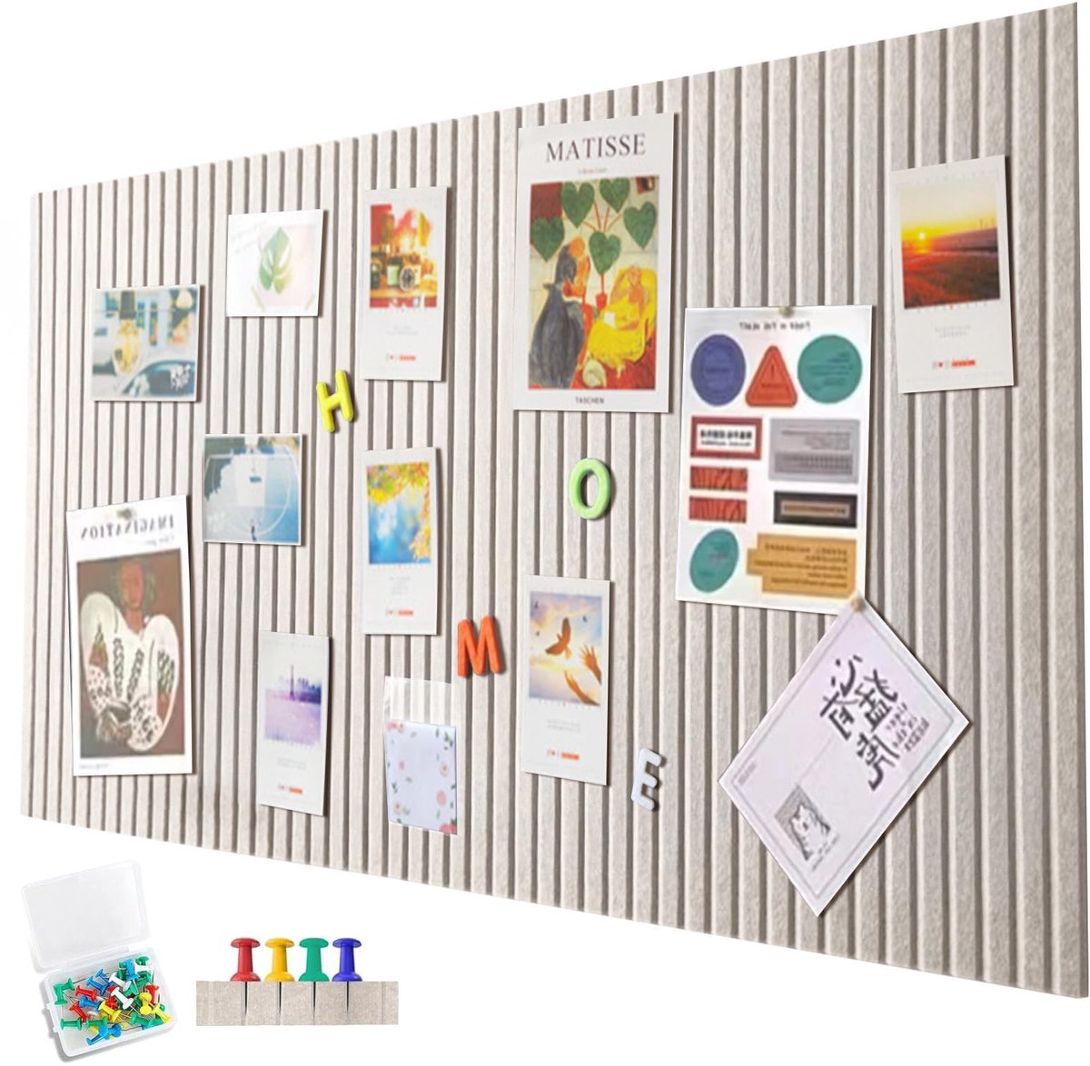 Omgoods - Grote Kurk Prikbord van Vilt - 90 x 60 cm Decoratieve Wandplaat