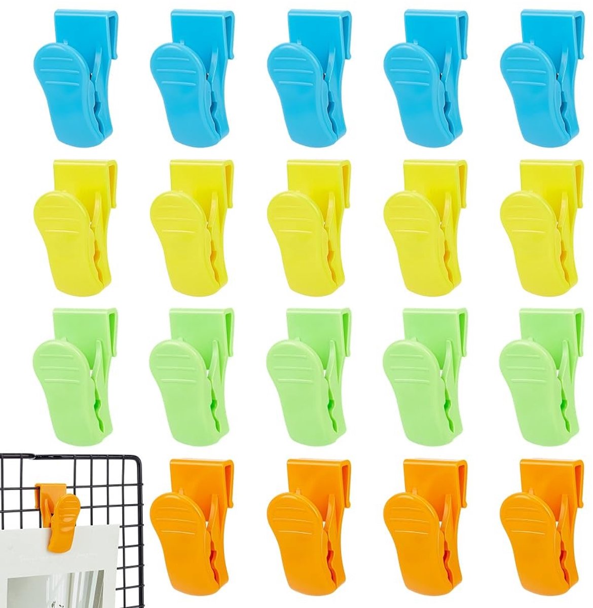Omgoods - 20 Stuks Grid Wall Haakclips voor Organisatie en Decoratie