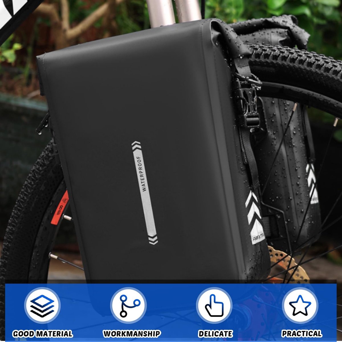 Omgoods - Waterdichte Fietstas voor Bagagedrager - 6 Liter met Snelsluiting