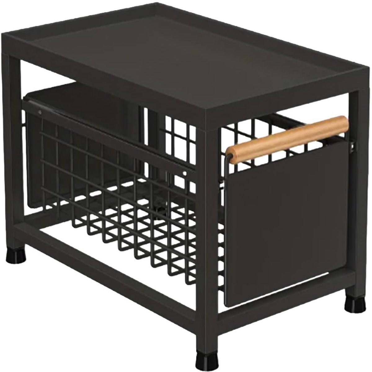 Omgoods - Ruimtebesparende Keukenorganizer met Uittrekbare Lade en Bovenste Plank
