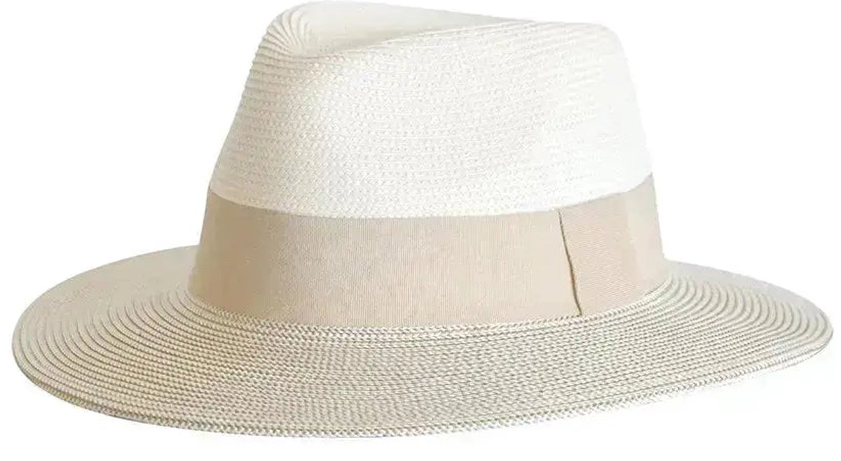 Naledi Fedora – Zonnehoed Dames UV Werend - Maat: S-M: 56 cm - Ivory/Stone