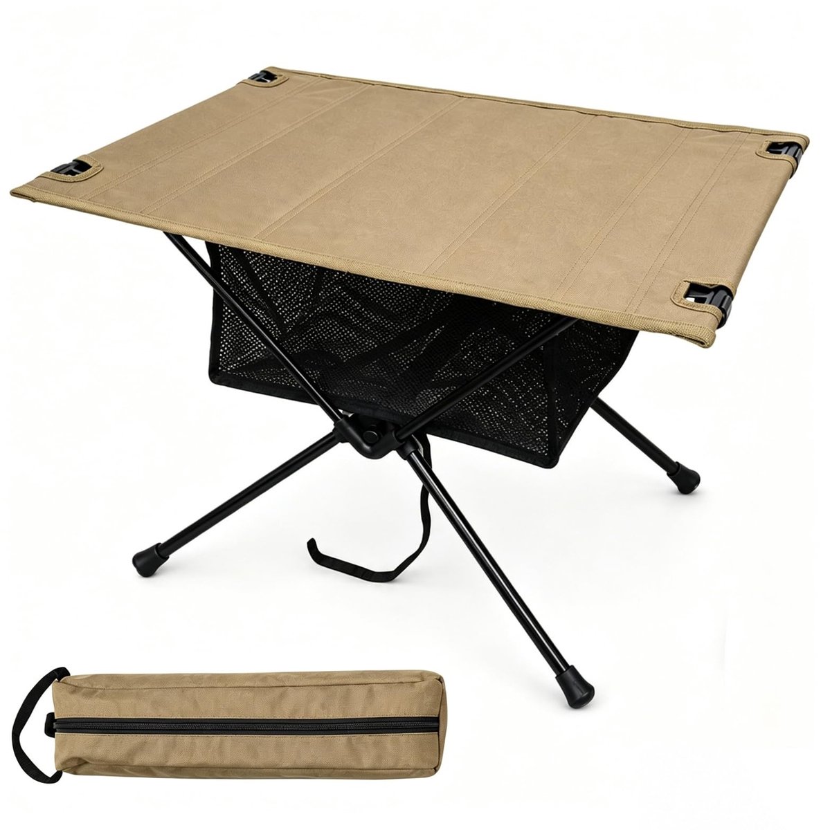 Omgoods - Inklapbare Campingtafel met Draagtas en Netplank