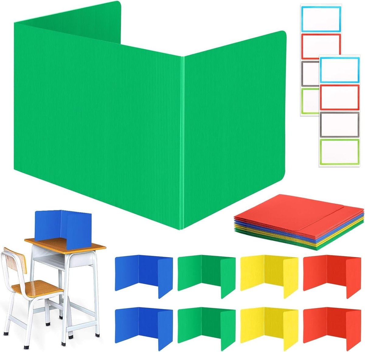 Omgoods - Vouwbare Bureauverdeler Set van 8 Kleuren