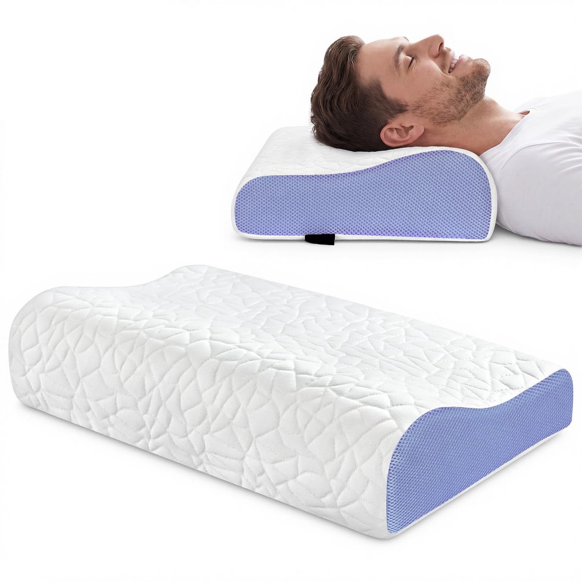 Omgoods - Memory Foam Kussen voor Nekcorrectie