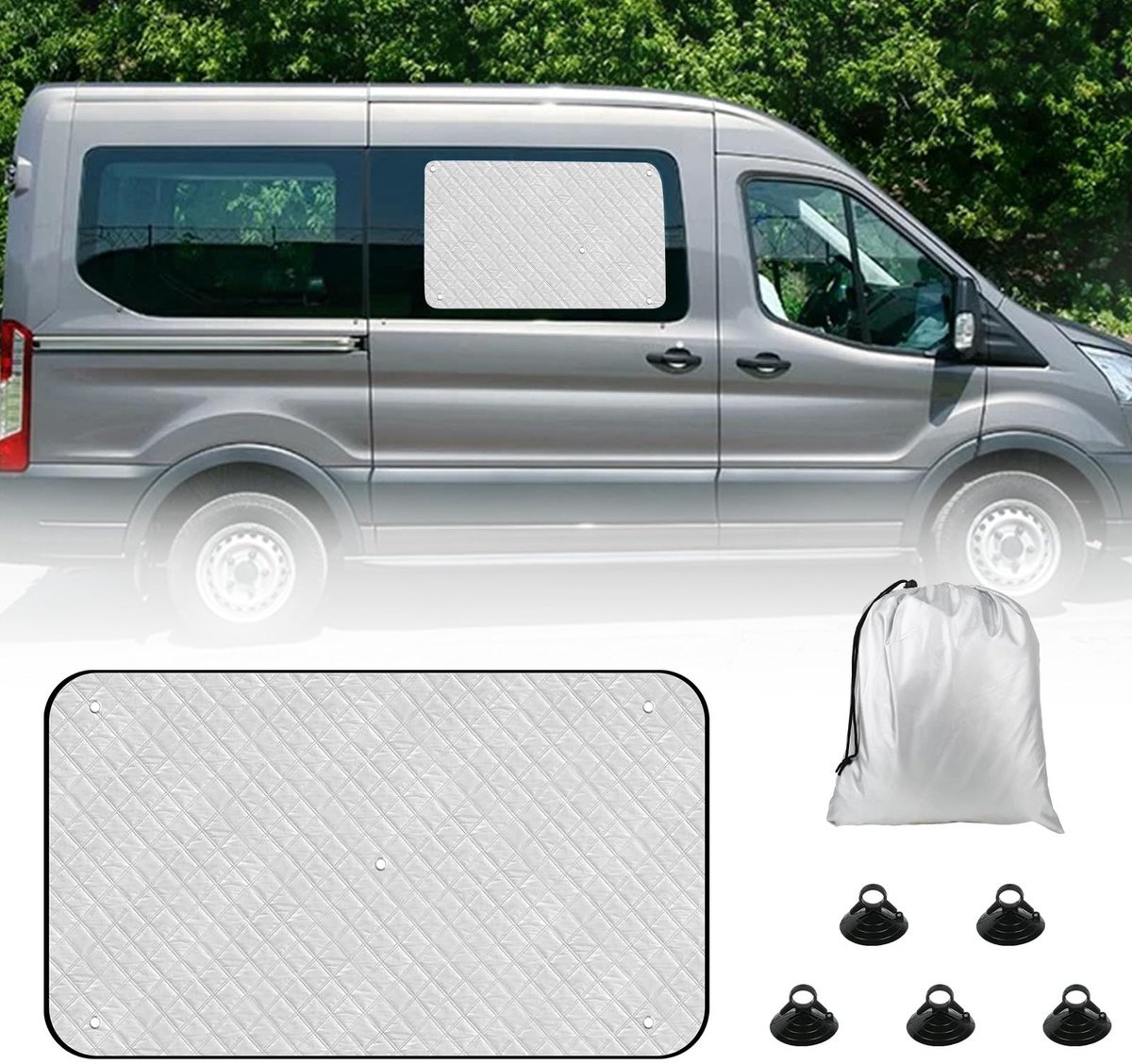 Omgoods - Schuifdeur Zonnescherm voor Ford Transit MK7 2000-2014 met Anti-UV Bescherming