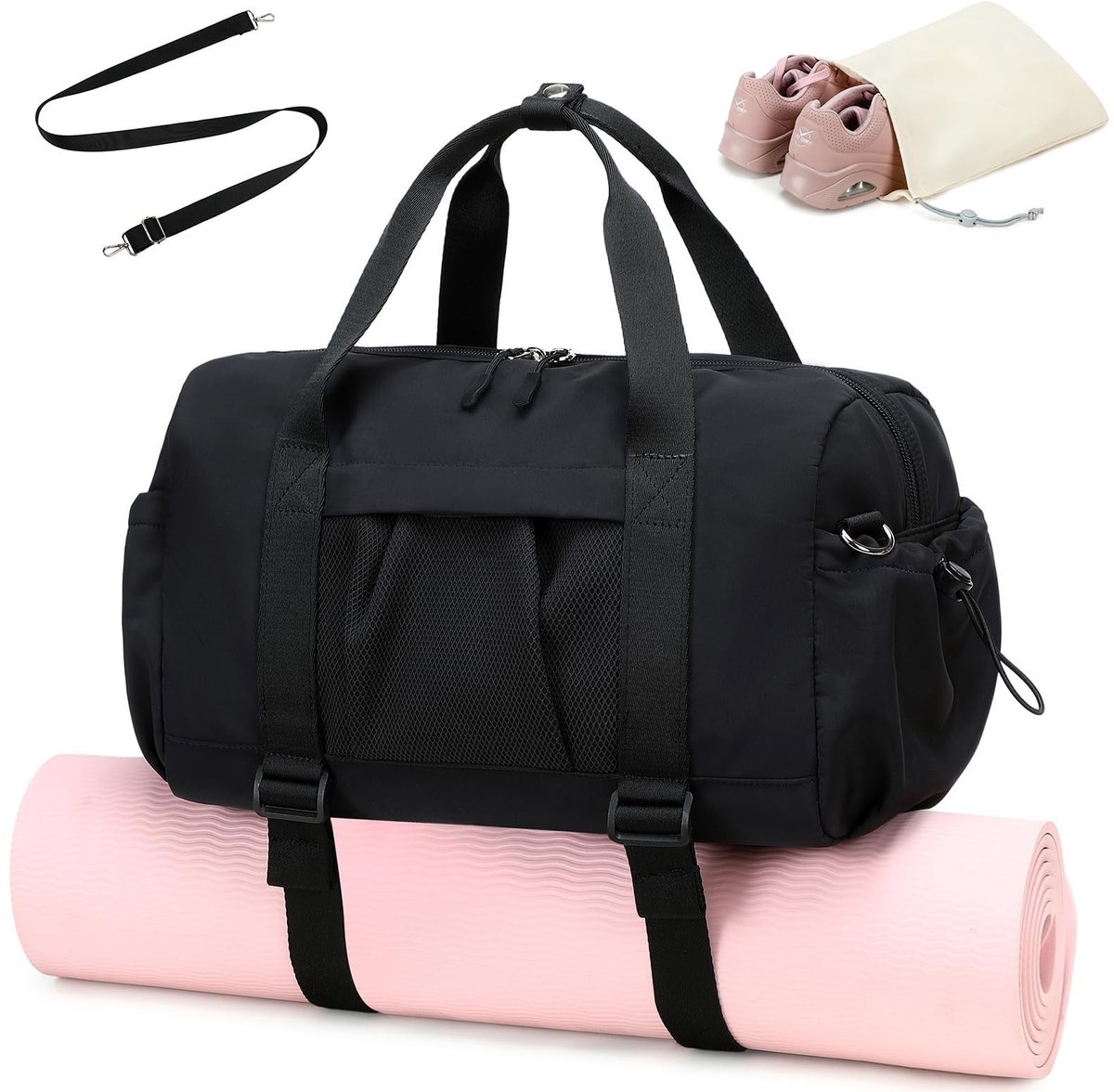 Omgoods Dames Sporttas met Yoga Mat Houder, 20L