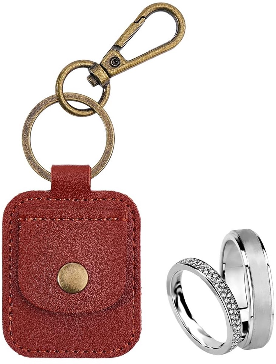 Omgoods - Lederen Sleutelhanger met Ringhouder, Draagbaar en Compact