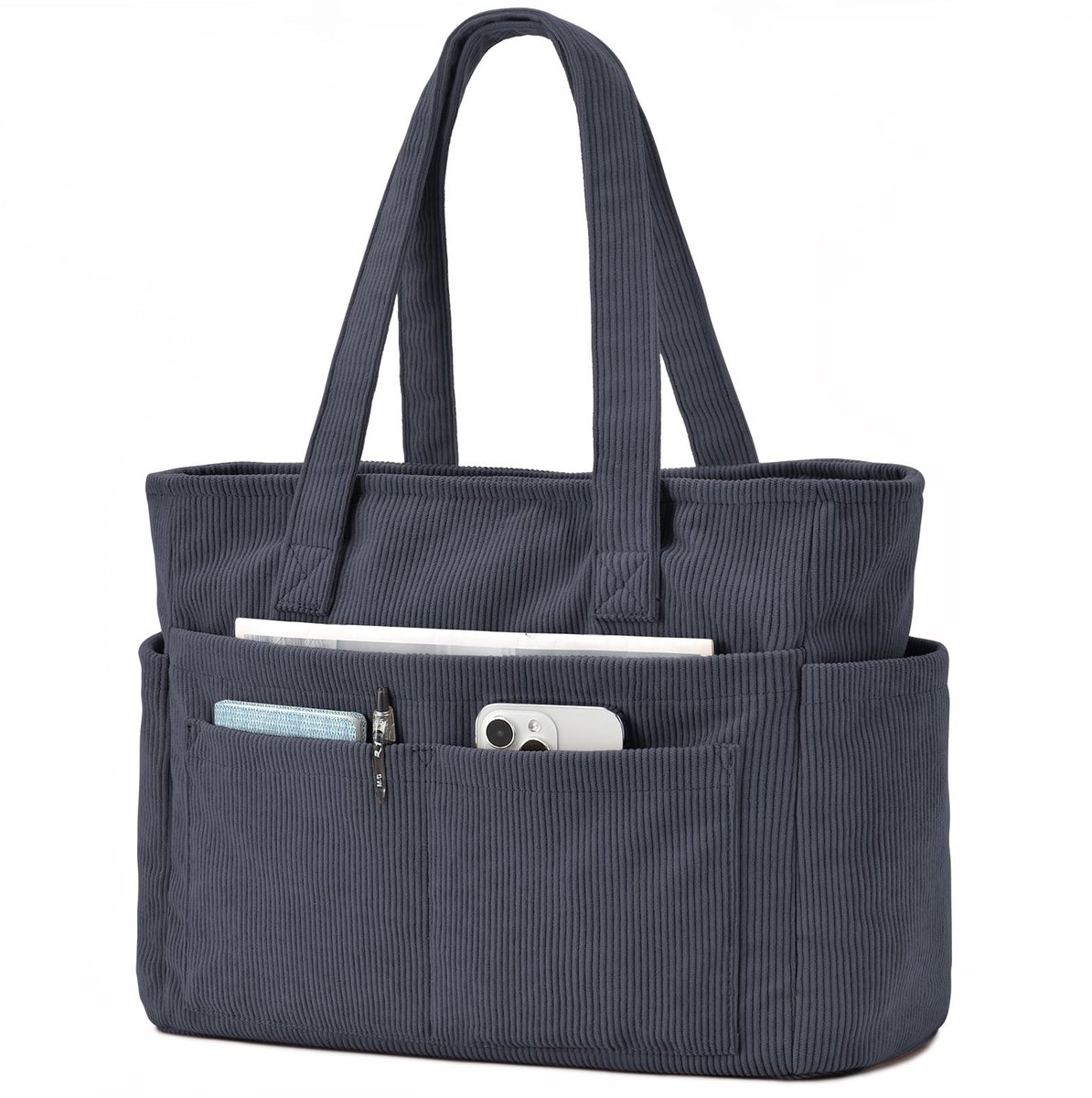 Omgoods - Vrouwen Corduroy Tas met 13 Compartmenten