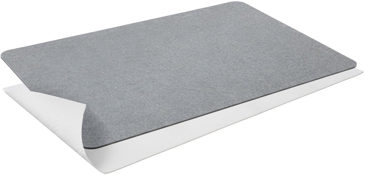 Omgoods - Grijze Waterabsorberende Badmat 50 x 70 cm