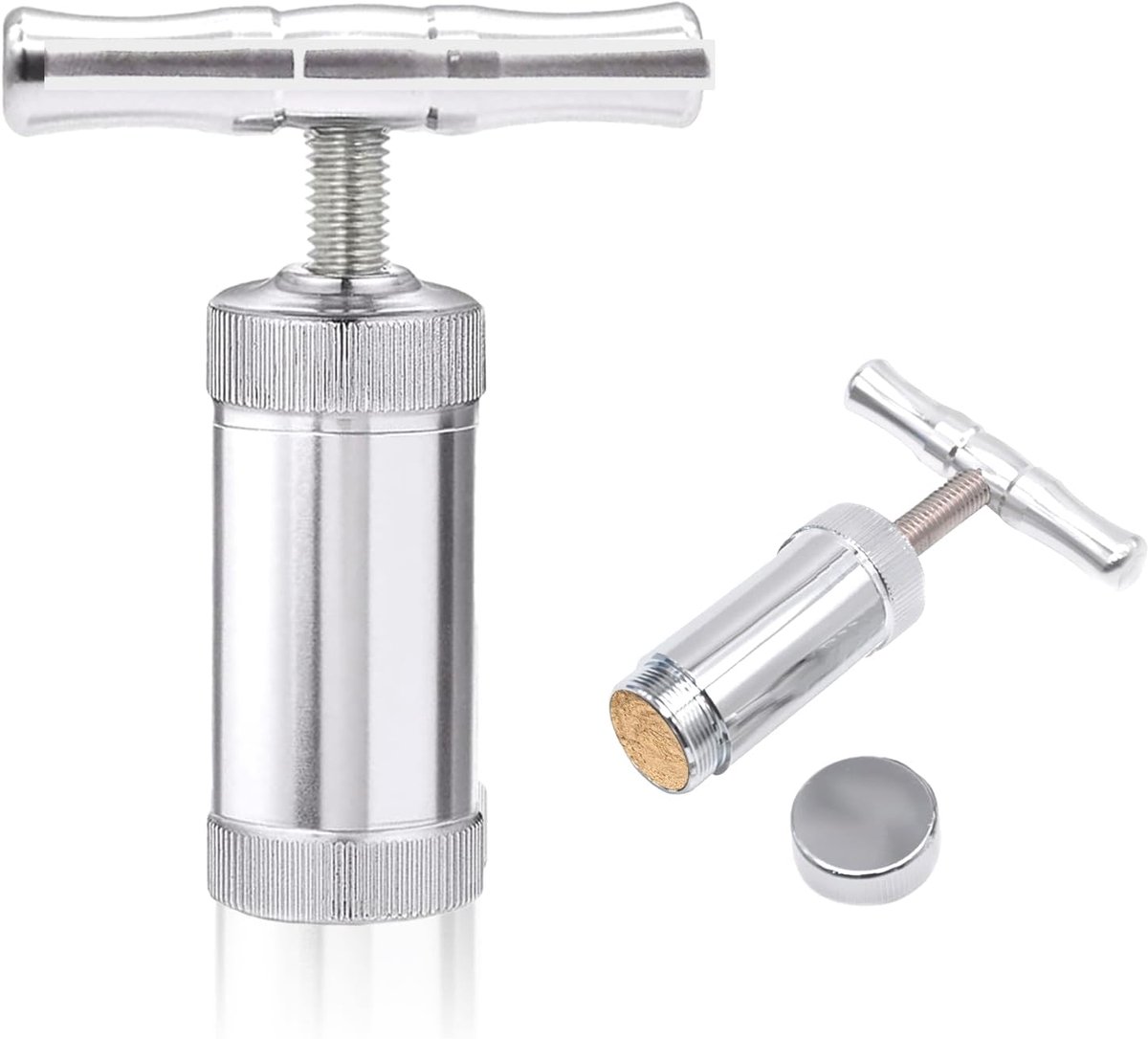 SnelShoppen - Pollenpers T-greep, handgemaakte rookmot en medicinale poeder persen, aluminiumlegering, lichtgewicht en corrosiebestendig, ideaal voor