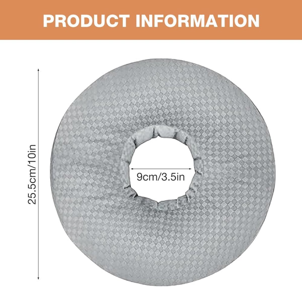 SnelShoppen - Piercing Kussen met Gat Donut Kussen voor Oorpijn Verlichting, Ideaal voor Zijslapers, Comfortabel en Ondersteunend, 25cm x 8cm, Perfect