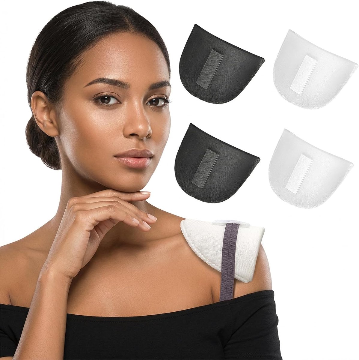 Schouderkussens 2 paar - zelfklevend schuimstof - antislip en ademend - voor comfortabel dragen van jassen - ShopVlot