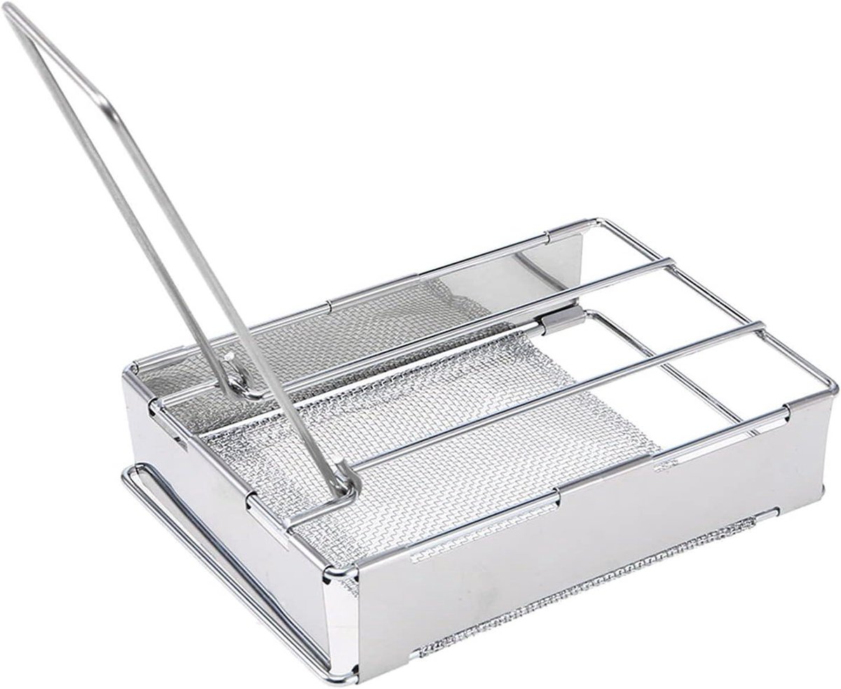Opvouwbare Broodrooster - Camping Grill - Outdoor Koken - Roestvrij Staal - Draagbaar - Zilver