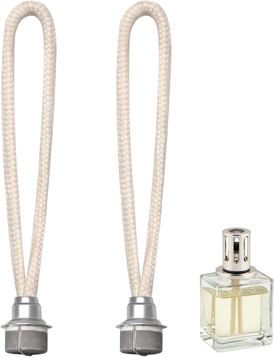 SnelShoppen - Set van 2 Standaard Reserve Lonten met Brander, Geurlamplont, Katalytische Lamp, Diffuser voor Aromatherapie, Thuisdecoratie, 18,5 cm Zi