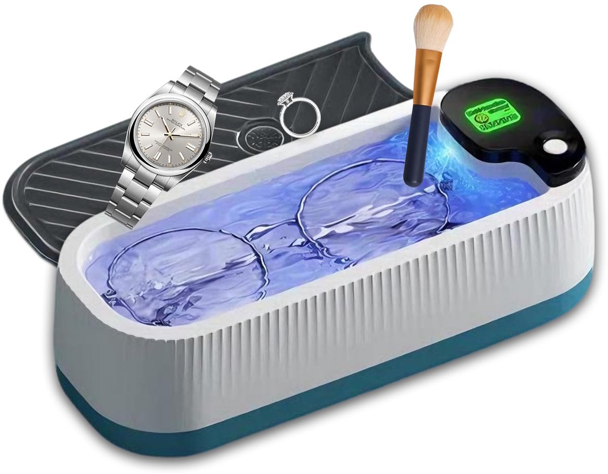 SnelShoppen - Ultrasone Reiniger 45 kHz, Wasmachine voor Brillen, Sieraden en Horloges, 300-500 ml, 3 Reinigingsmodi voor Perfecte Onderhoud, Ideaal v