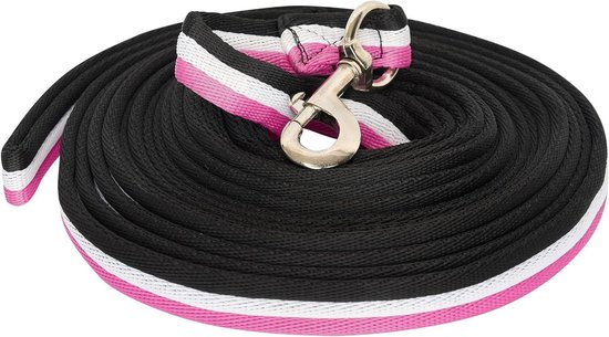Longeerlijn Nylon - Longerend Lijn - Paardentraining - Zacht Materiaal - 8 meter - Neon Roze Longeerlijn Nylon - Longerend Lijn - Paardentraining - Zacht Materiaal - 8 meter - Neon Roze