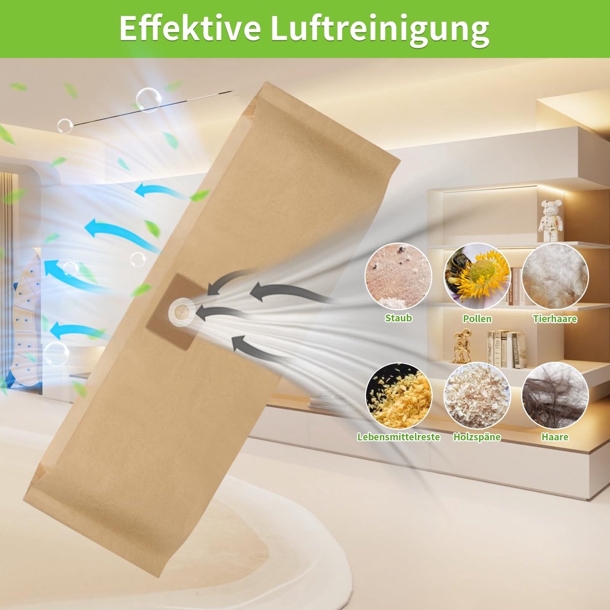 Omgoods- Filterzakken 15 Stuks - Papieren Zak - Accessoires voor Bosch Advancedvac 20 - Stofzuigerzakken - Hoge Kwaliteit - Efficiënte Filtratie