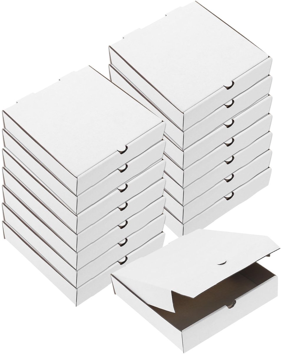 Omgoods - Set van 15 Mini Pizza Boxen van Cowhide Papier