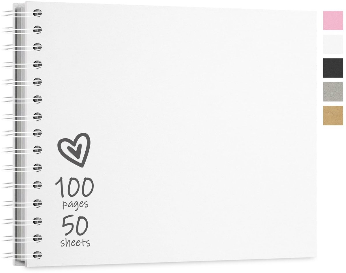 Omgoods - DIY Fotoalbum 28.5 x 20.5 cm met 100 Pagina's voor Herinneringen