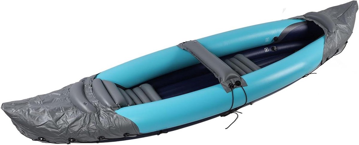 Opblaasbare Kano - Opvouwbare Kajak - Vissen en Raften - Verdikt PVC Materiaal - 2 Persoons - Blauw