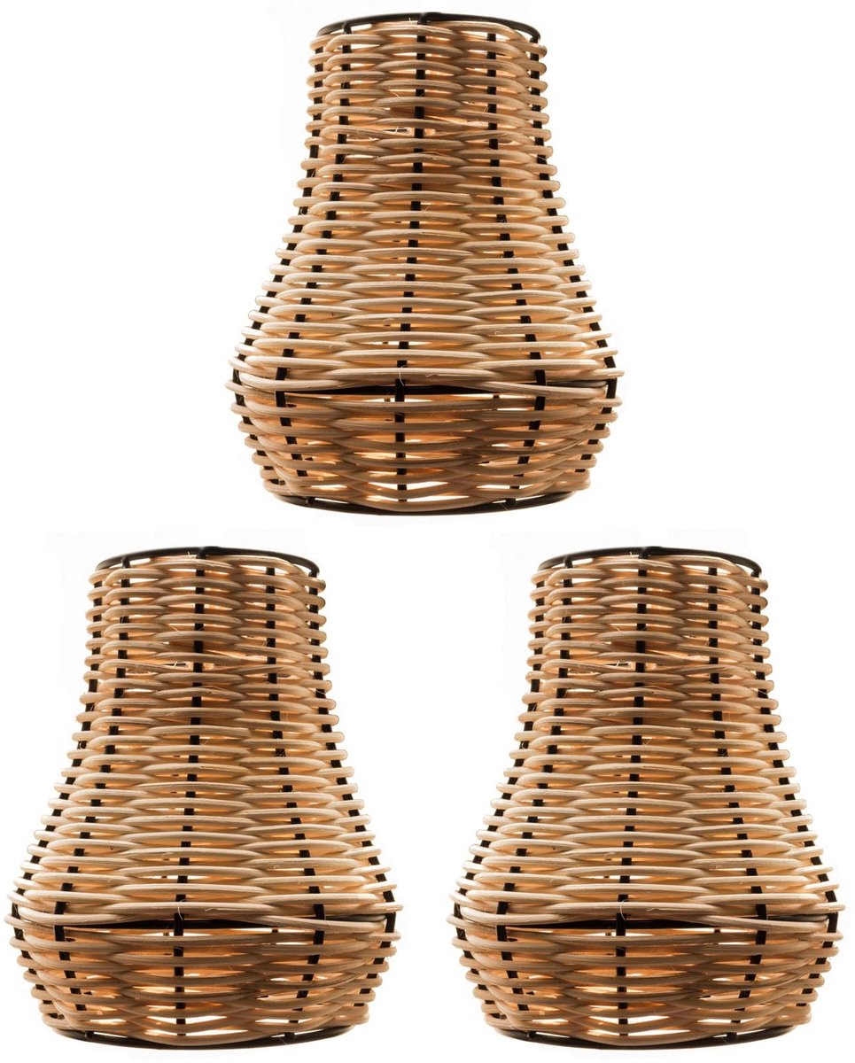 Omgoods - Handgeweven Rieten Lampenkap 3-Pack