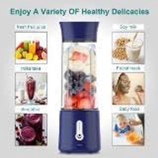 Omgoods - Draagbare Blender met 6 RVS Bladen en 500ml Capaciteit — afbeelding 3