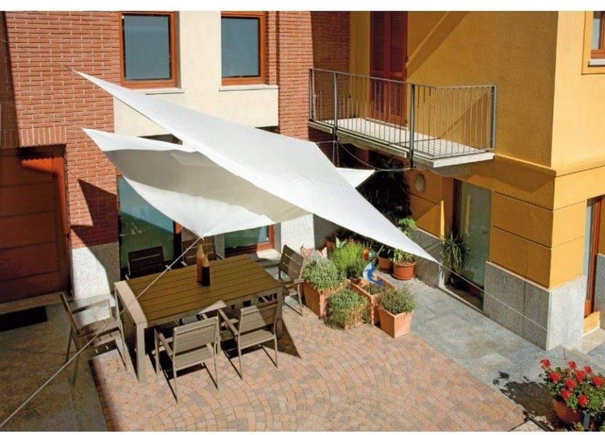 Omgoods - Driehoekige Zonnezeil Sand Beige voor Tuinen en Terrassen