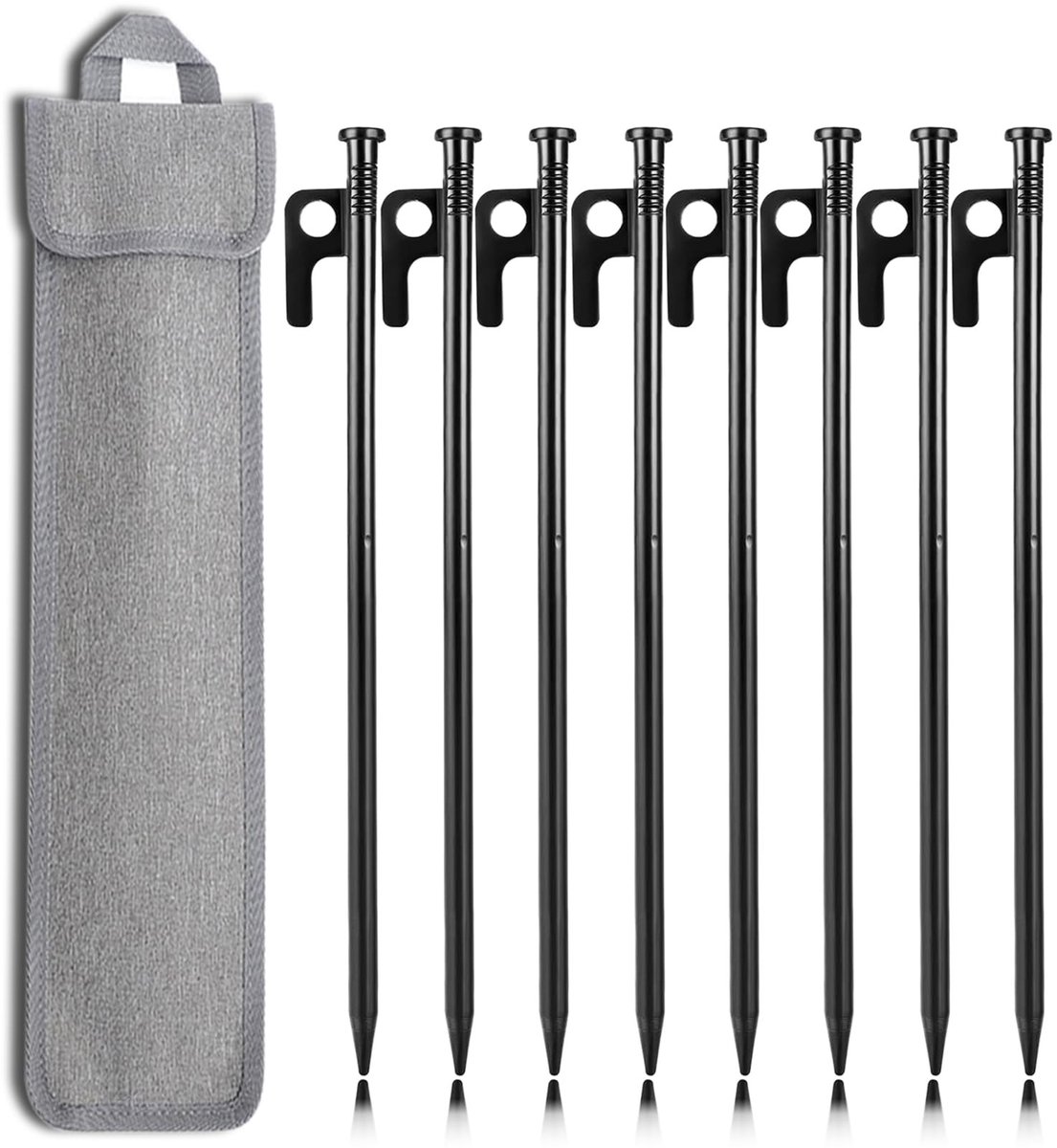 Omgoods - Set van 8 Heavy Duty Tentstaken 30 cm voor Camping