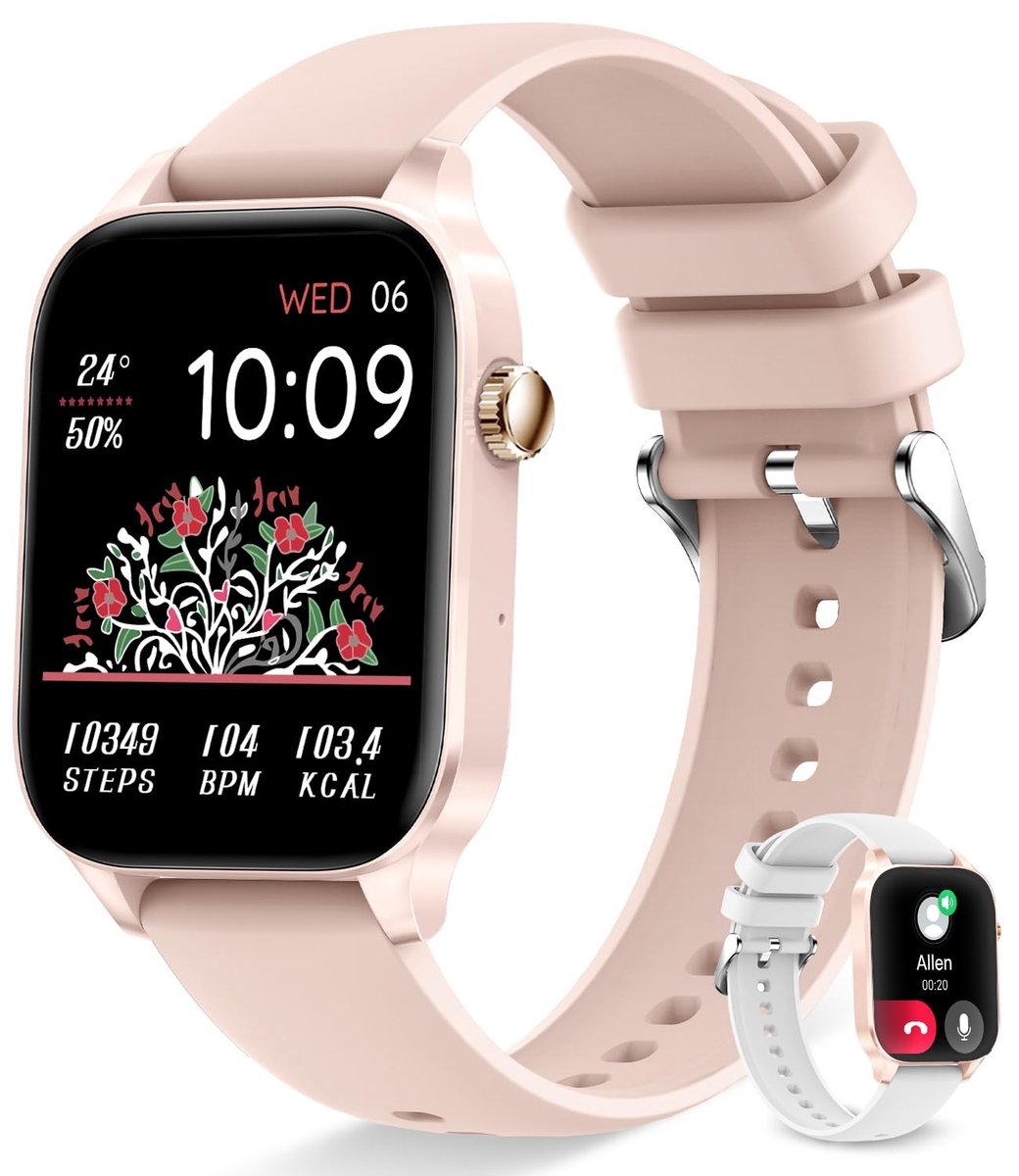 Omgoods - Slimme Horloge voor Vrouwen met Hartslag- en Slaapmonitor
