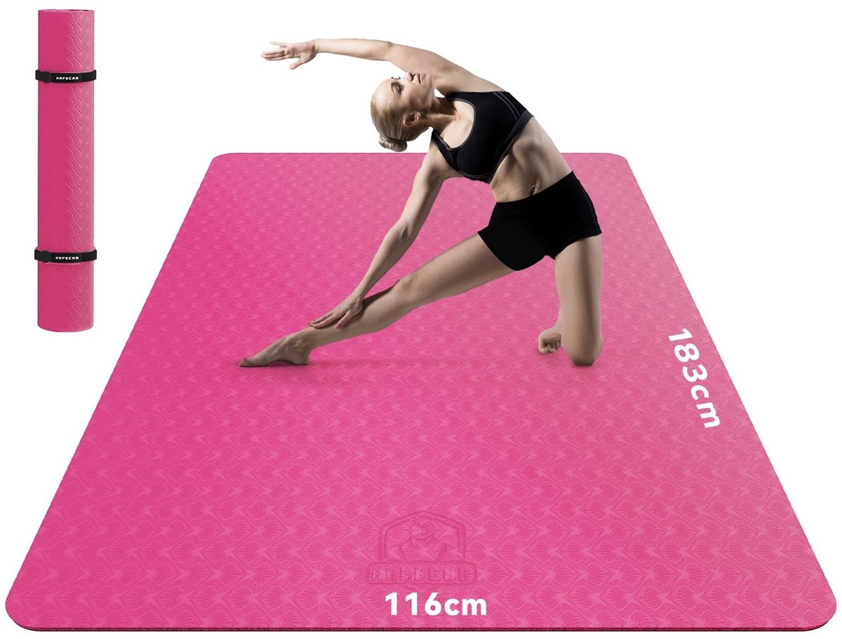 Omgoods - Grote Yoga Mat 183x122/198x137x0.5cm Antislip en Duurzaam