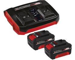 Einhell 18 V/4.0 Ah Power X-Change starter kit - 2x 4.0 Ah Accu en Duo-lader - universeel voor alle Power X-Change machines