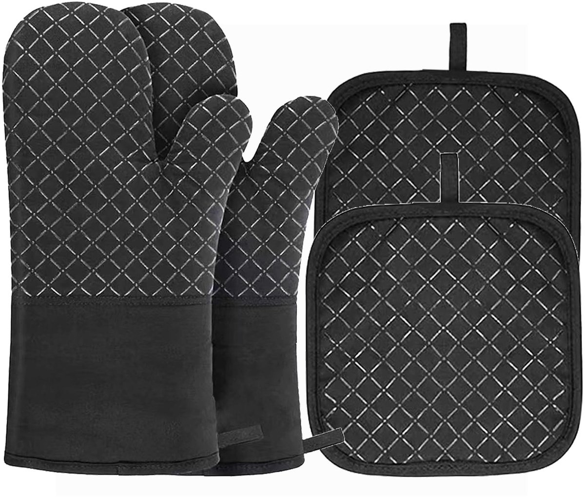 Omgoods - Ovenhandschoenen Set - Hittebestendig tot 300°C, Anti-slip Pot Houders