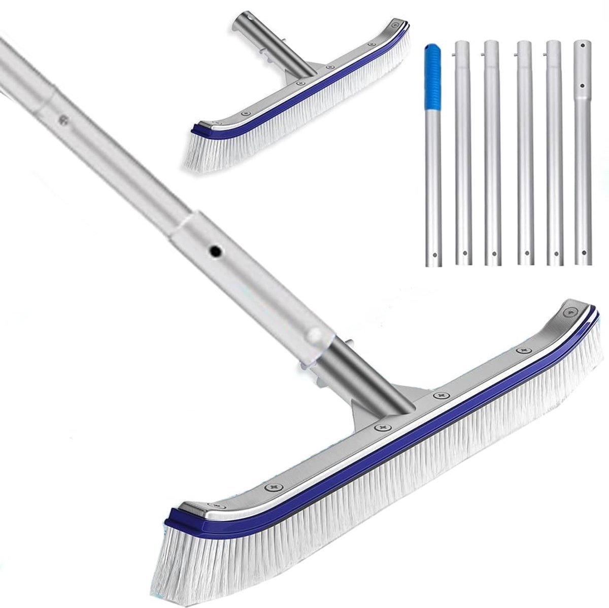 Omgoods - Handmatige Poolreinigingsborstel met Uitschuifbare Steel - 43 cm