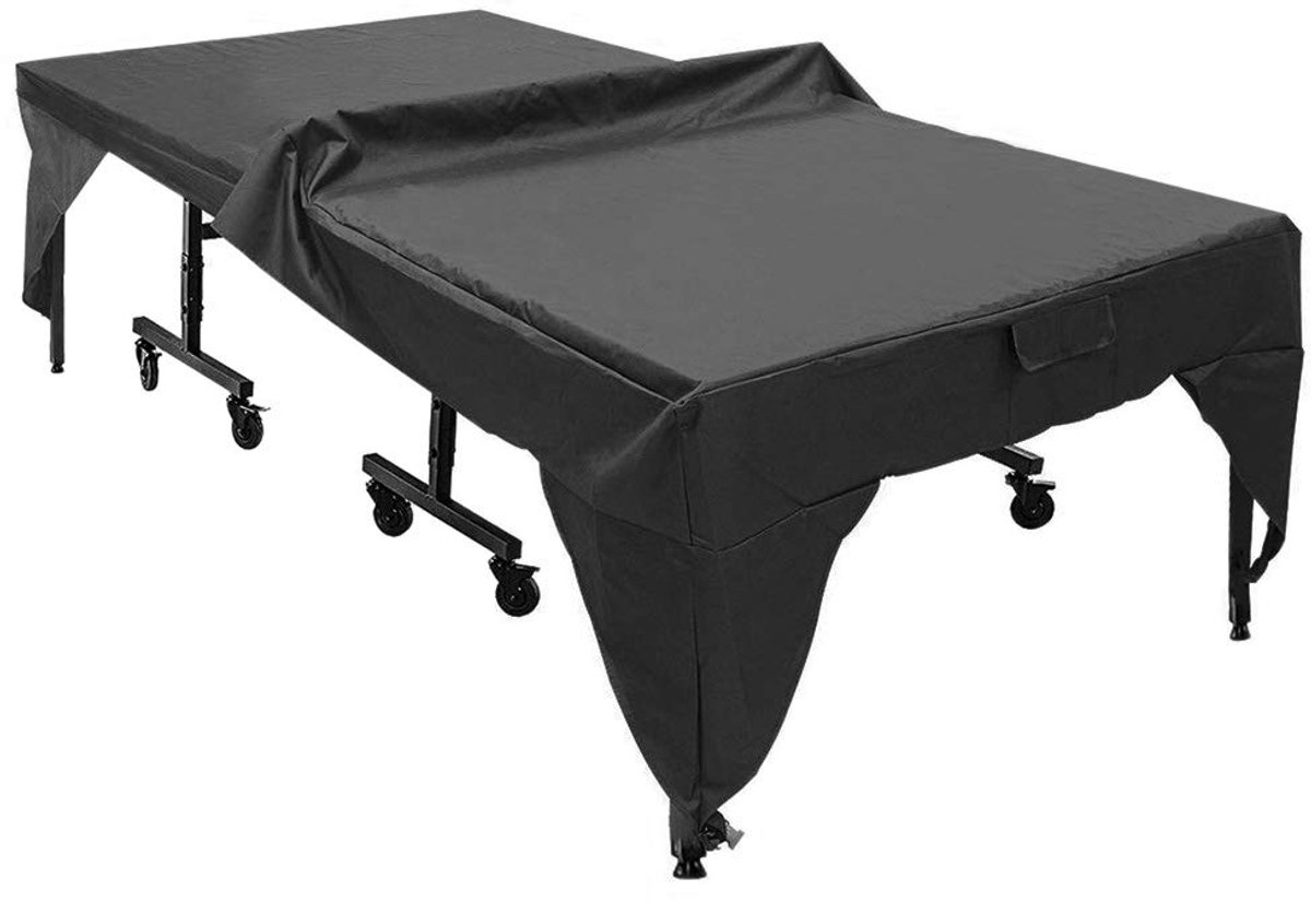 Omgoods - Tafeltennishoes - Waterdichte Tafelhoes - Zwart - Stofdicht en Weerbestendig - Geschikt voor Opvouwbare en Platte Tafel - 280 x 153 x 73 cm