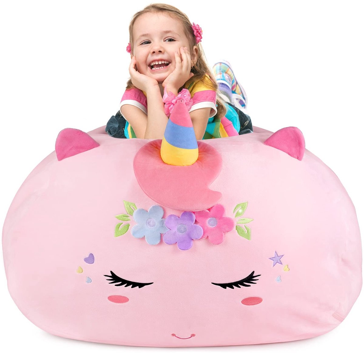 Omgoods - Opbergzak voor Pluche Speelgoed Unicorn XXL