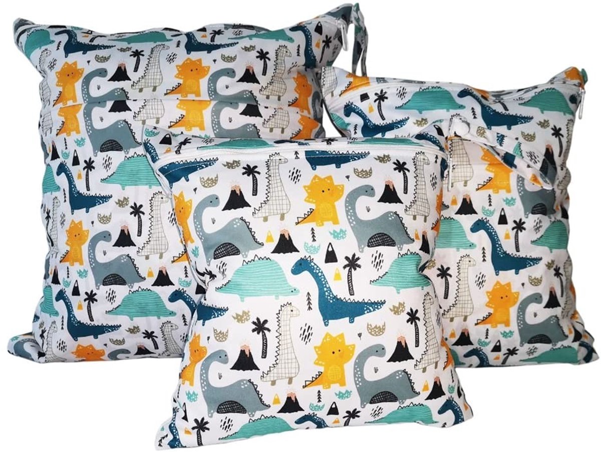 Omgoods - Set van 3 Waterdichte Luiertassen met Cartoon Dierenprint