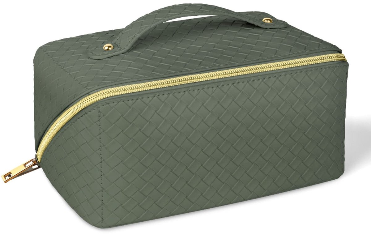 Omgoods - PU Leren Reis Make-up Tas - Waterdichte Organizer met Grote Capaciteit